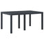 Havemøbel Bord Antracit 150 x 100 x 73 cm polyrattan