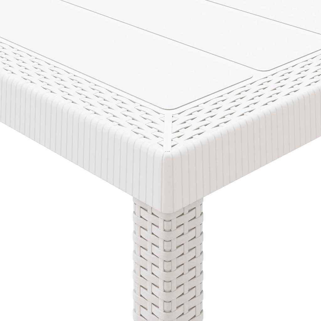 Havemøbel Bord Hvid 150 x 100 x 73 cm polyrattan