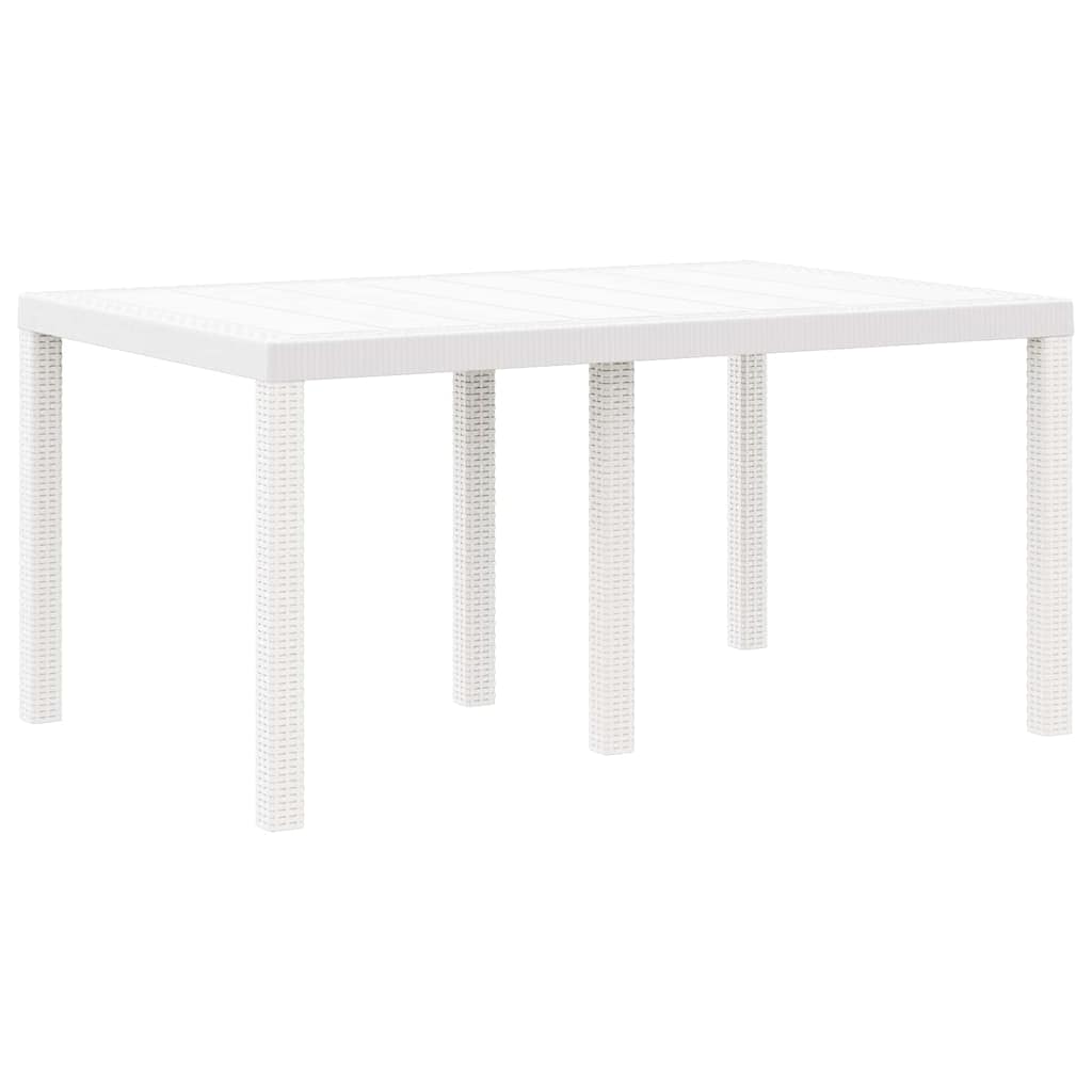 Havemøbel Bord Hvid 150 x 100 x 73 cm polyrattan