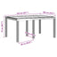 Havemøbel Bord Hvid 150 x 100 x 73 cm polyrattan