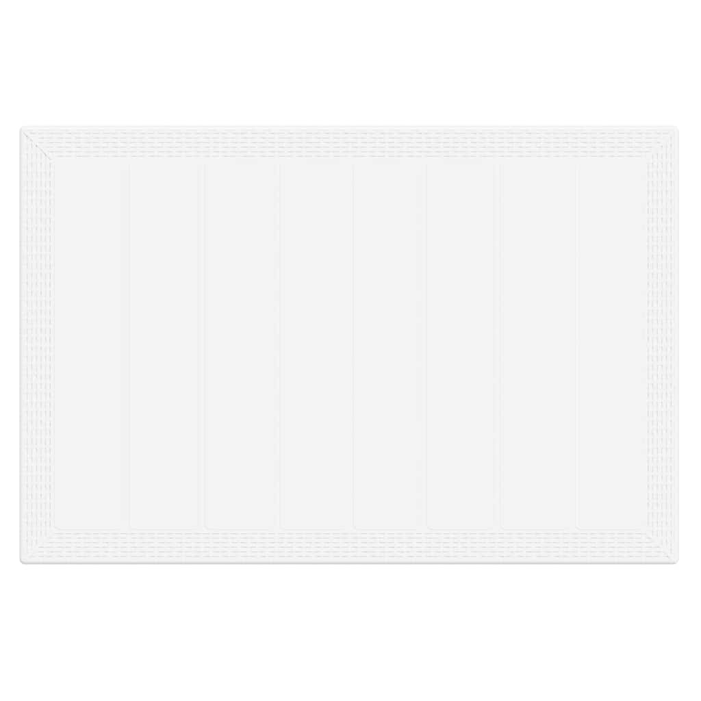 Havemøbel Bord Hvid 150 x 100 x 73 cm polyrattan