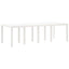 Havemøbel Bord Hvid 250 x 100 x 73 cm polyrattan