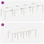 Havemøbel Bord Hvid 250 x 100 x 73 cm polyrattan