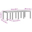 Havemøbel Bord Hvid 250 x 100 x 73 cm polyrattan