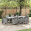 Havemøbel Bord Lysegrå 250 x 100 x 73 cm polyrattan