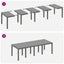 Havemøbel Bord Lysegrå 250 x 100 x 73 cm polyrattan