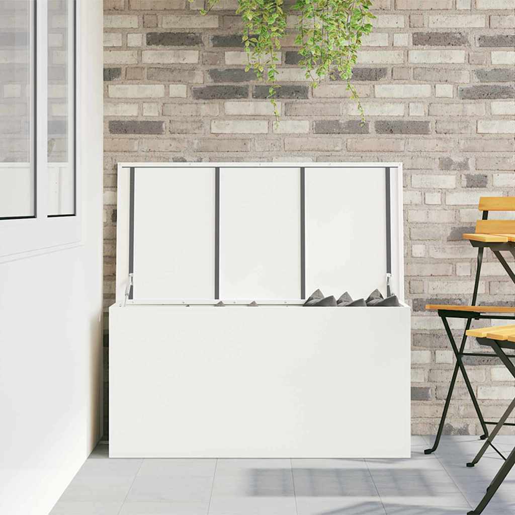 Have opbevaringspude kasse Stål 100 x 50,5 x 50 cm 220 Hvid