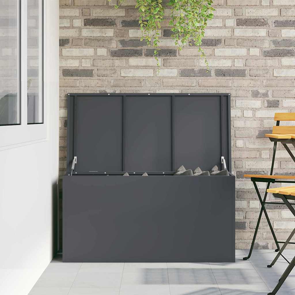 Have opbevaringspude kasse Stål 100 x 50,5 x 50 cm 220 Antracit