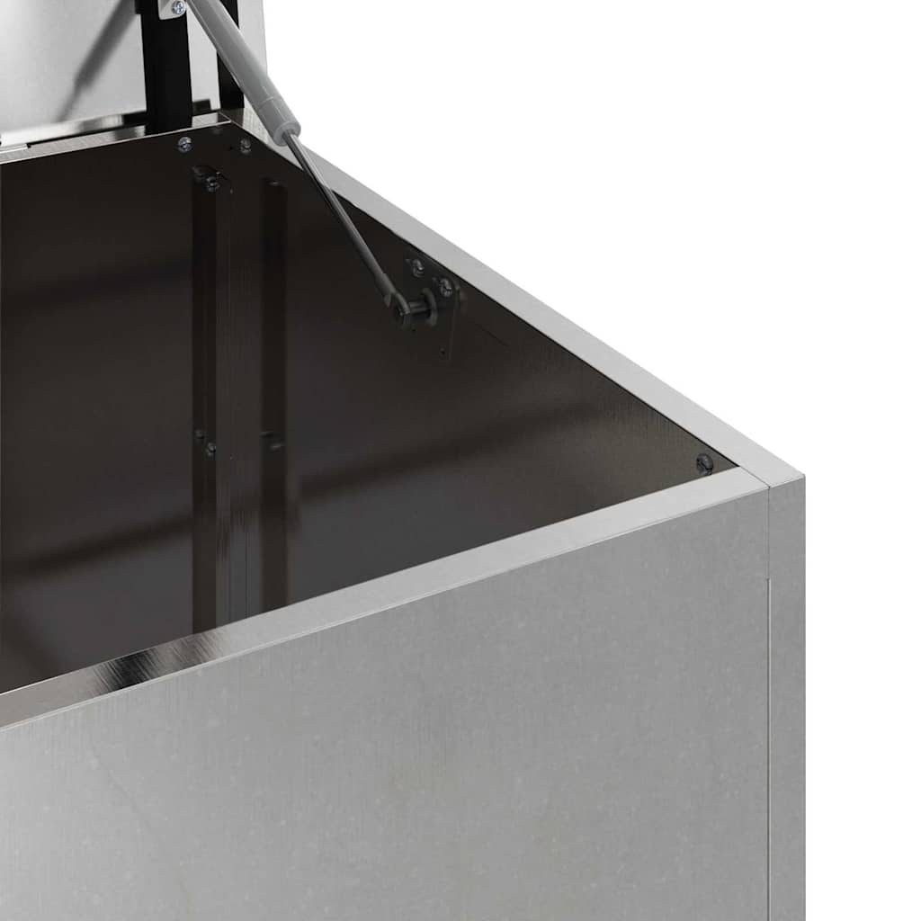 Have opbevaringspude kasse Stål 100 x 50,5 x 50 cm 220 Sølv
