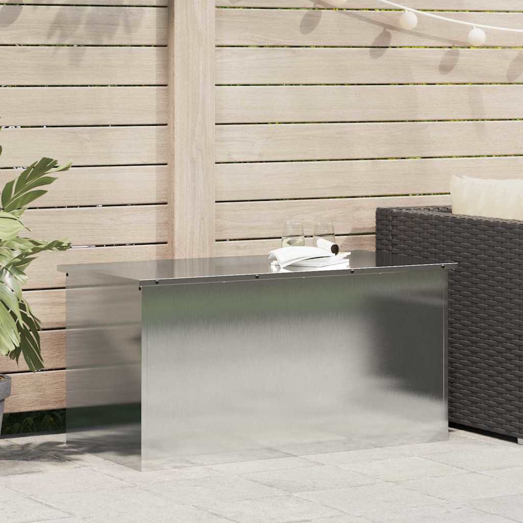 Have opbevaringspude kasse Stål 100 x 50,5 x 50 cm 220 Sølv