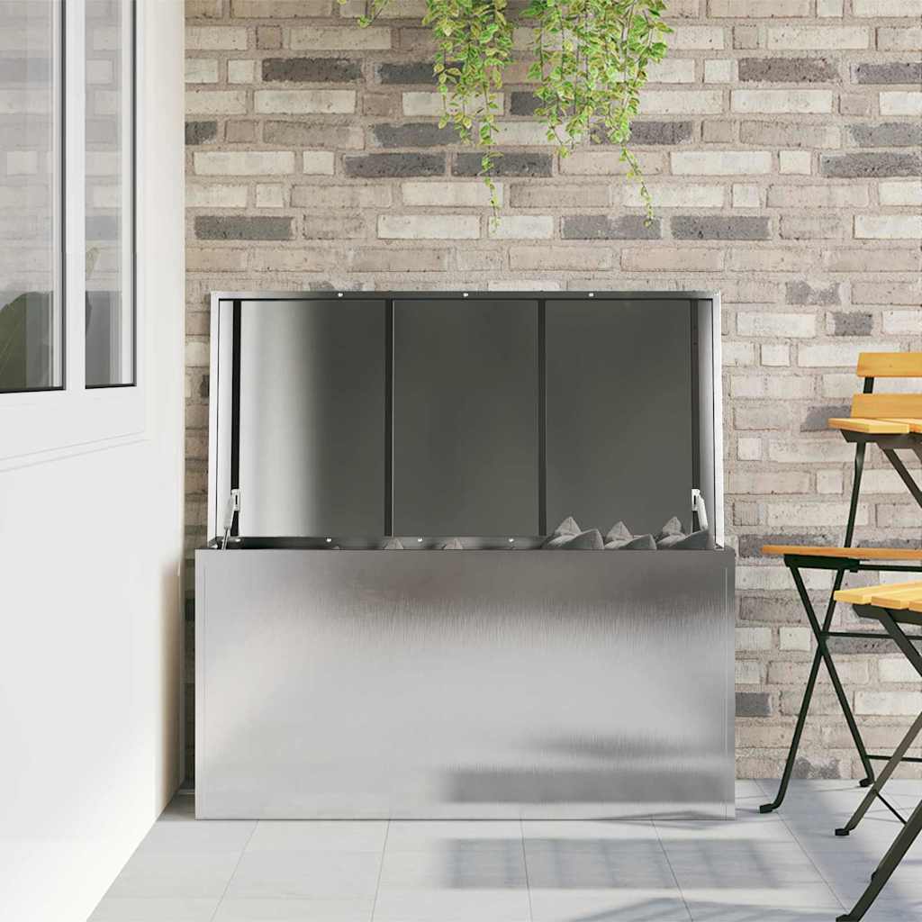 Have opbevaringspude kasse Stål 100 x 50,5 x 50 cm 220 Sølv