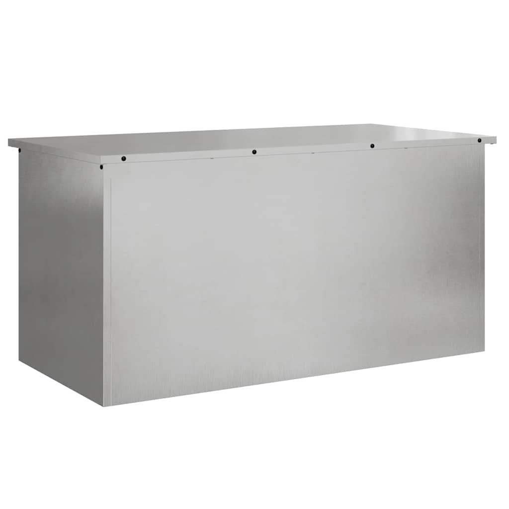 Have opbevaringspude kasse Stål 100 x 50,5 x 50 cm 220 Sølv