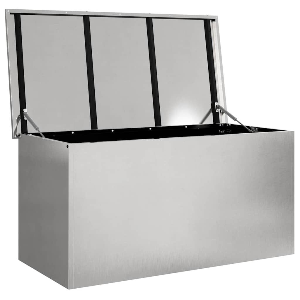 Have opbevaringspude kasse Stål 100 x 50,5 x 50 cm 220 Sølv