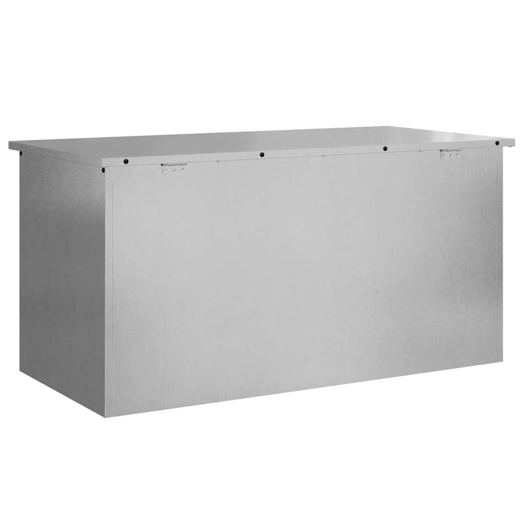 Have opbevaringspude kasse Stål 100 x 50,5 x 50 cm 220 Sølv