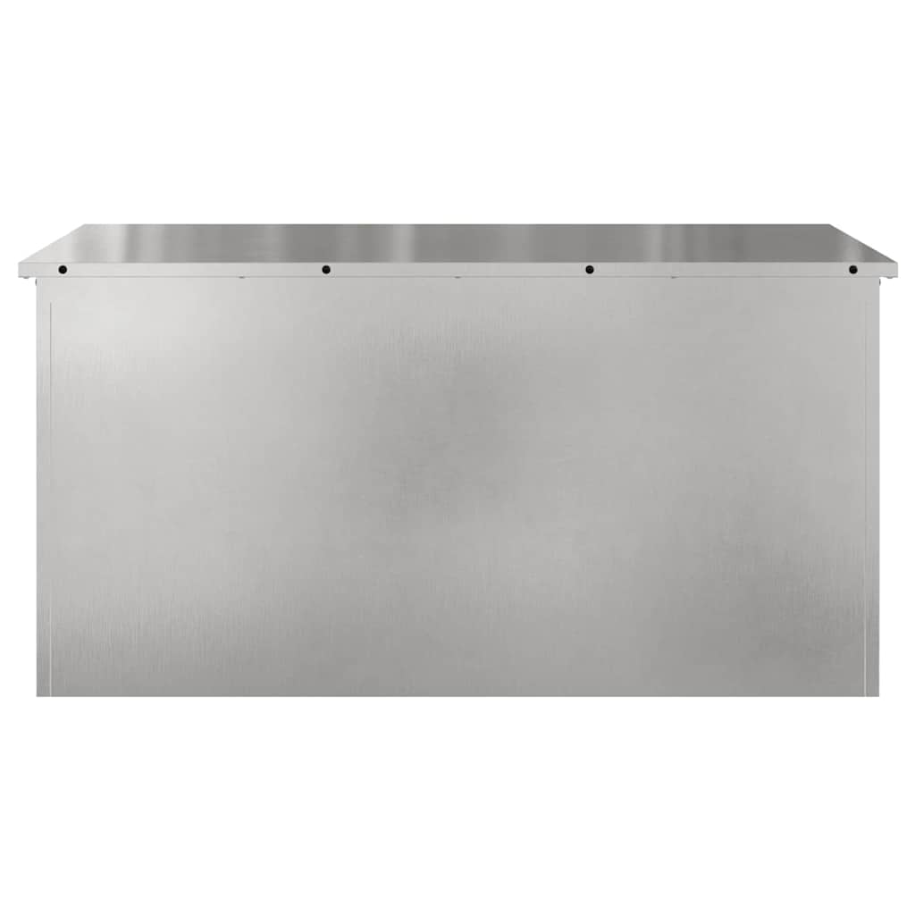 Have opbevaringspude kasse Stål 100 x 50,5 x 50 cm 220 Sølv