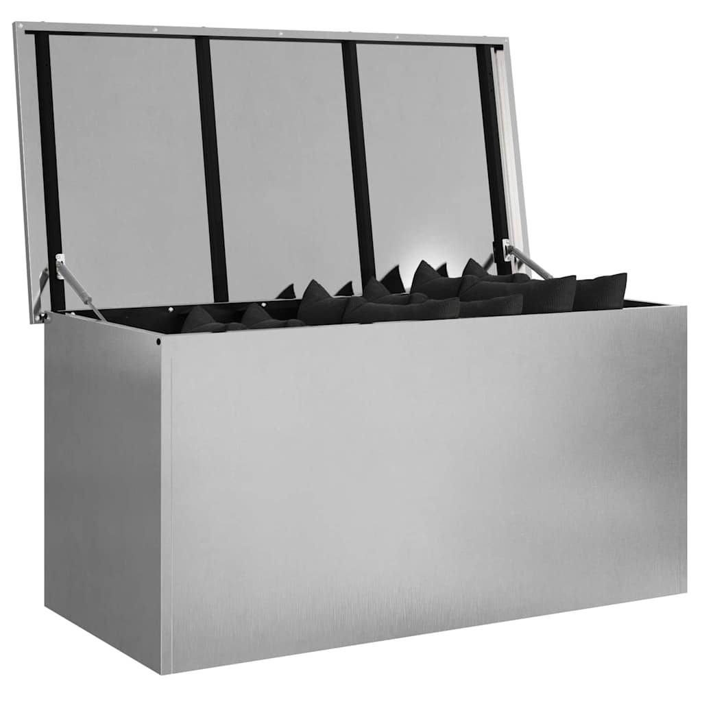 Have opbevaringspude kasse Stål 100 x 50,5 x 50 cm 220 Sølv