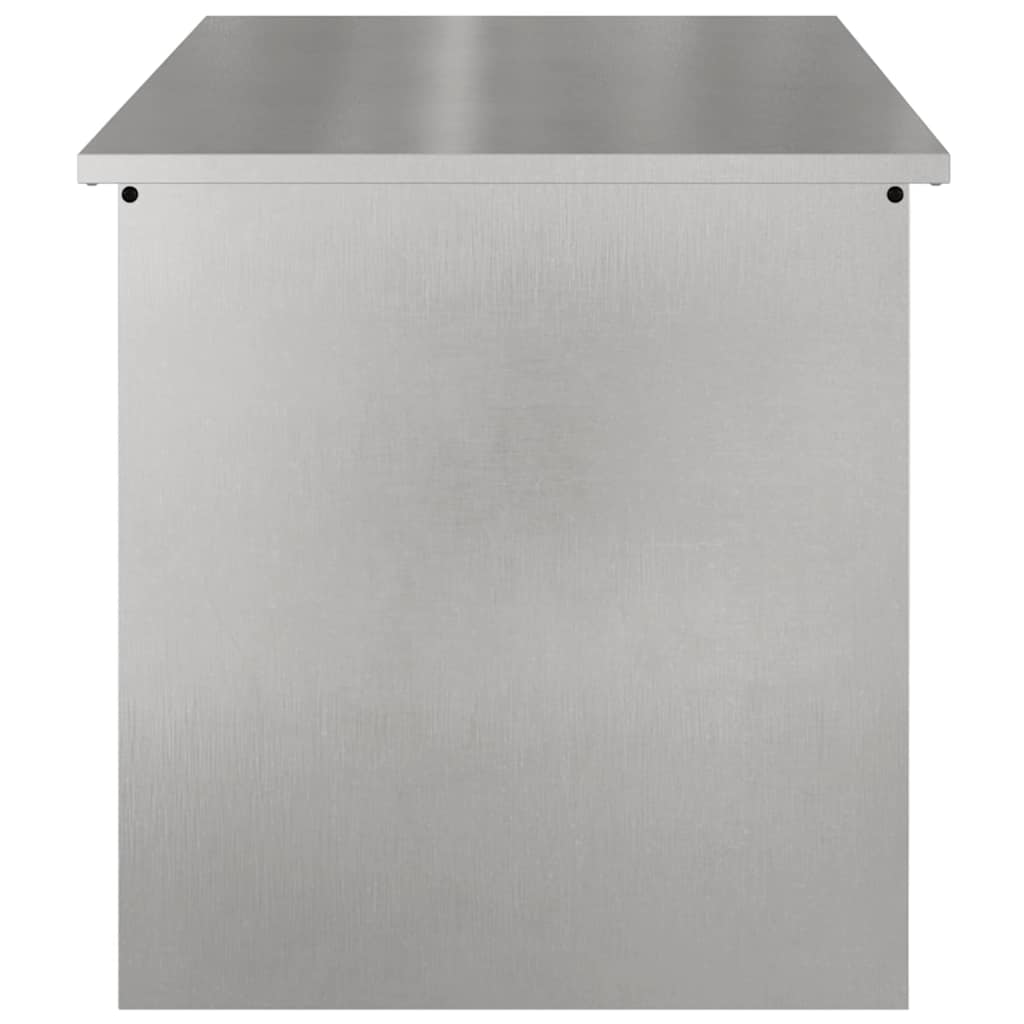 Have opbevaringspude kasse Stål 100 x 50,5 x 50 cm 220 Sølv