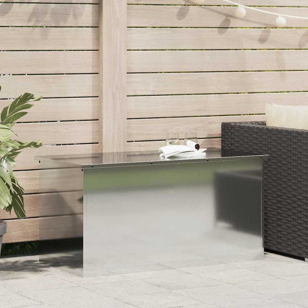 Have opbevaringspude kasse Stål 100 x 50,5 x 50 cm 220 Sølv