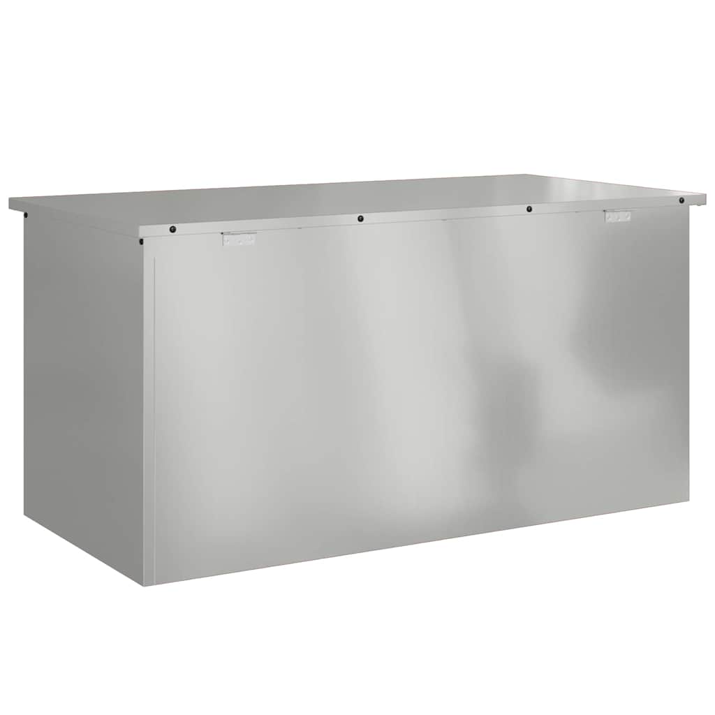 Have opbevaringspude kasse Stål 100 x 50,5 x 50 cm 220 Sølv