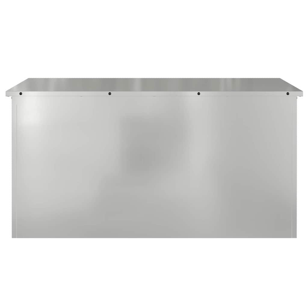Have opbevaringspude kasse Stål 100 x 50,5 x 50 cm 220 Sølv