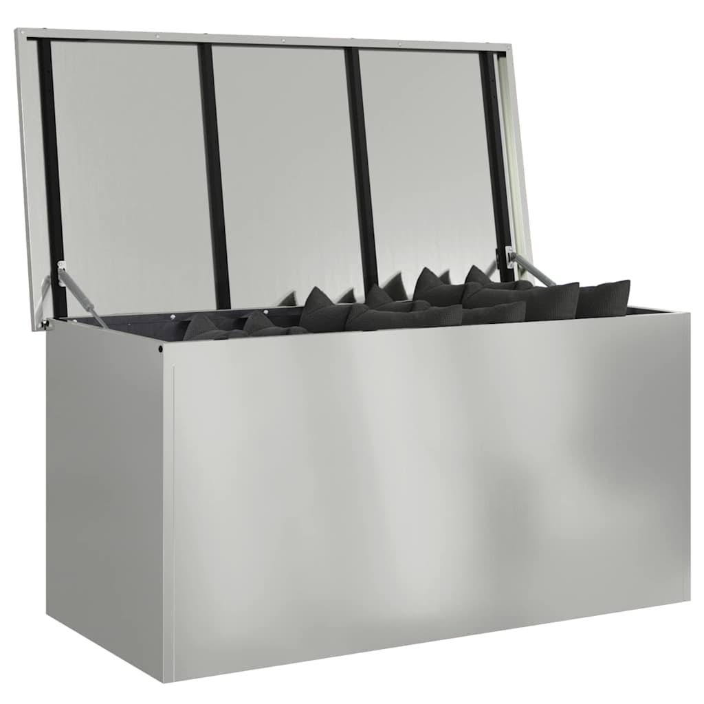 Have opbevaringspude kasse Stål 100 x 50,5 x 50 cm 220 Sølv