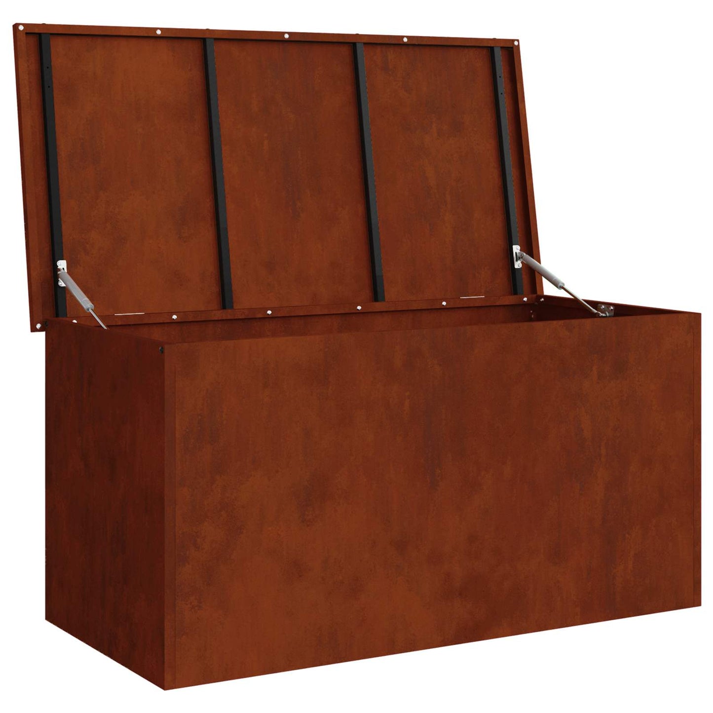 Have opbevaringspude kasse Stål 100 x 50,5 x 50 cm 220 Rusten