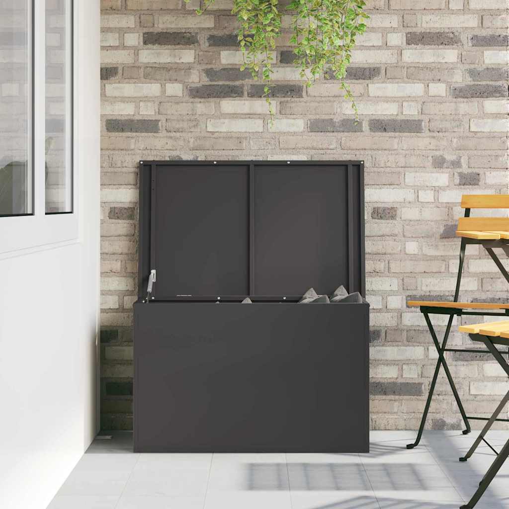 Have opbevaringspude kasse Stål 80 x 50,5 x 50 cm 180 Sort