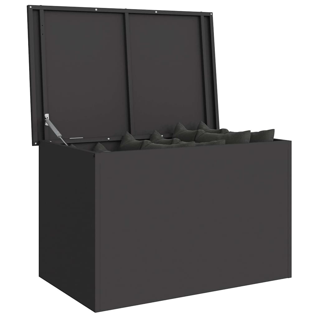 Have opbevaringspude kasse Stål 80 x 50,5 x 50 cm 180 Sort