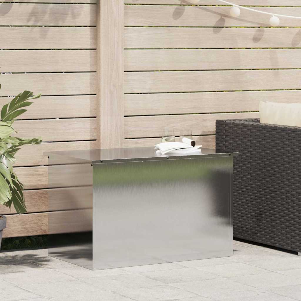 Have opbevaringspude kasse Stål 80 x 50,5 x 50 cm 220 Sølv