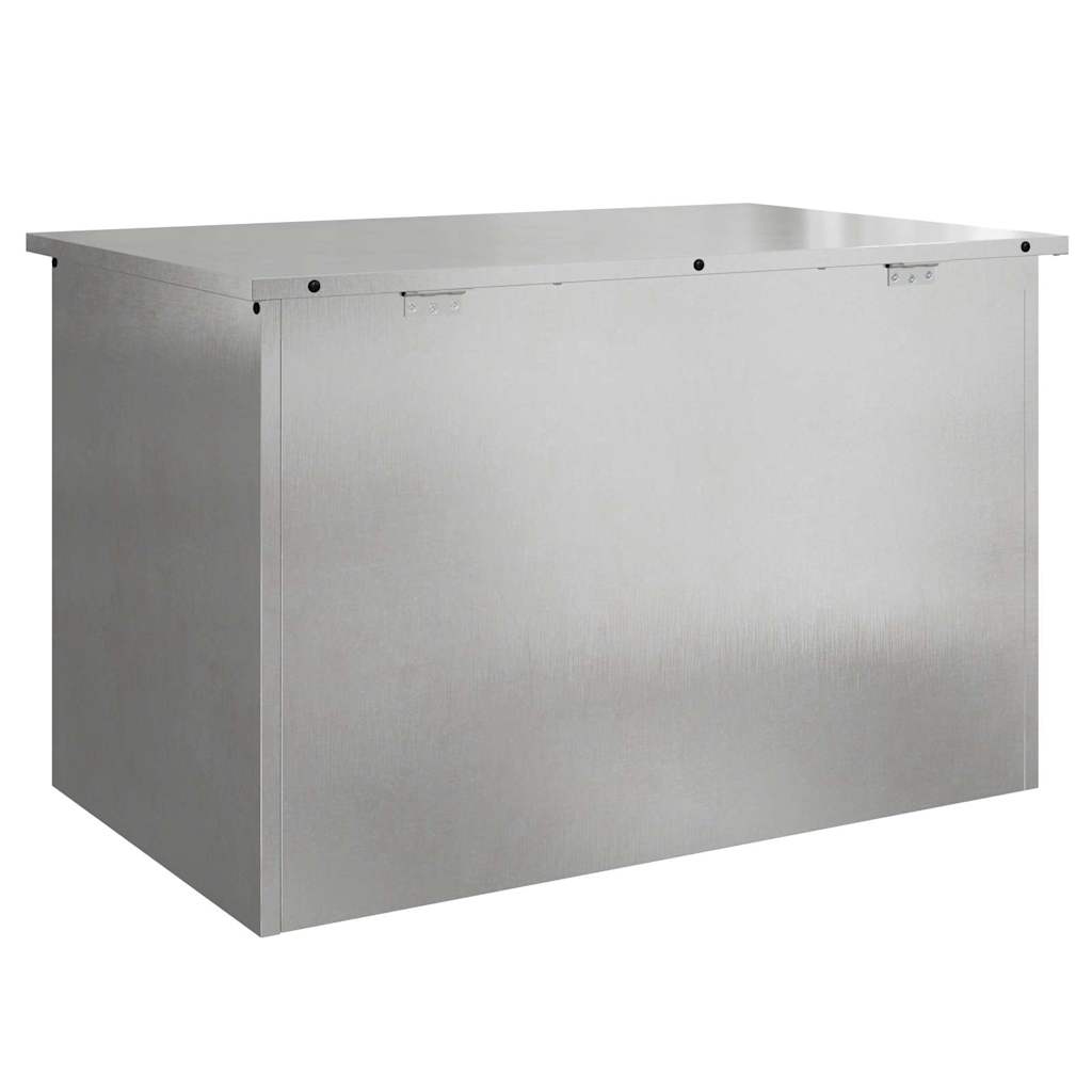 Have opbevaringspude kasse Stål 80 x 50,5 x 50 cm 220 Sølv