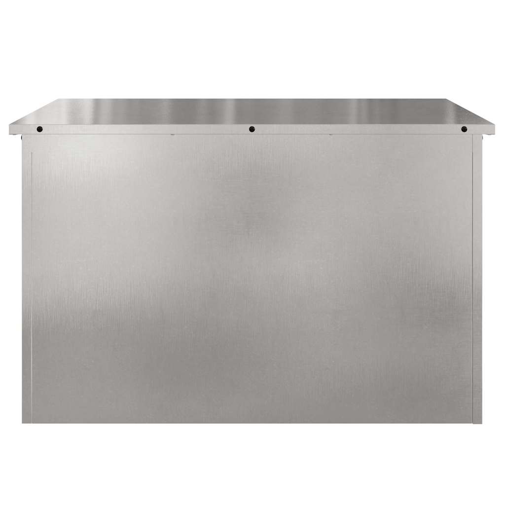 Have opbevaringspude kasse Stål 80 x 50,5 x 50 cm 220 Sølv