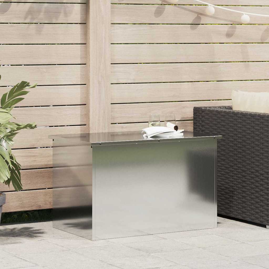 Have opbevaringspude kasse Stål 80 x 50,5 x 50 cm 175 L Sølv