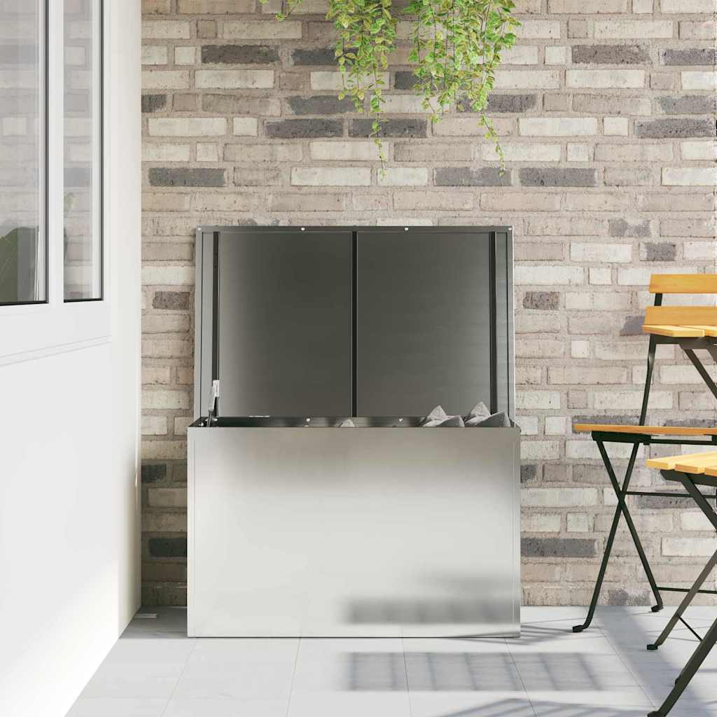Have opbevaringspude kasse Stål 80 x 50,5 x 50 cm 175 L Sølv