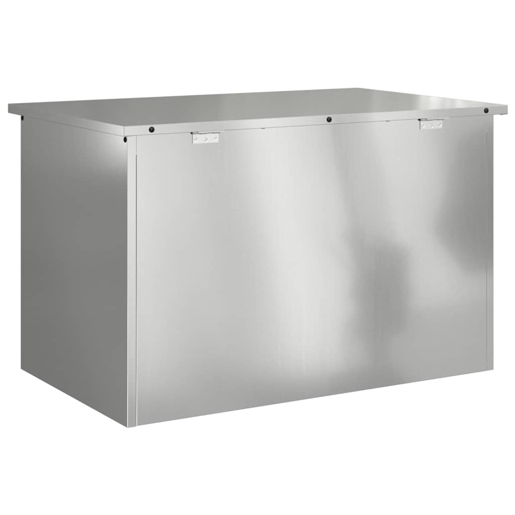 Have opbevaringspude kasse Stål 80 x 50,5 x 50 cm 175 L Sølv