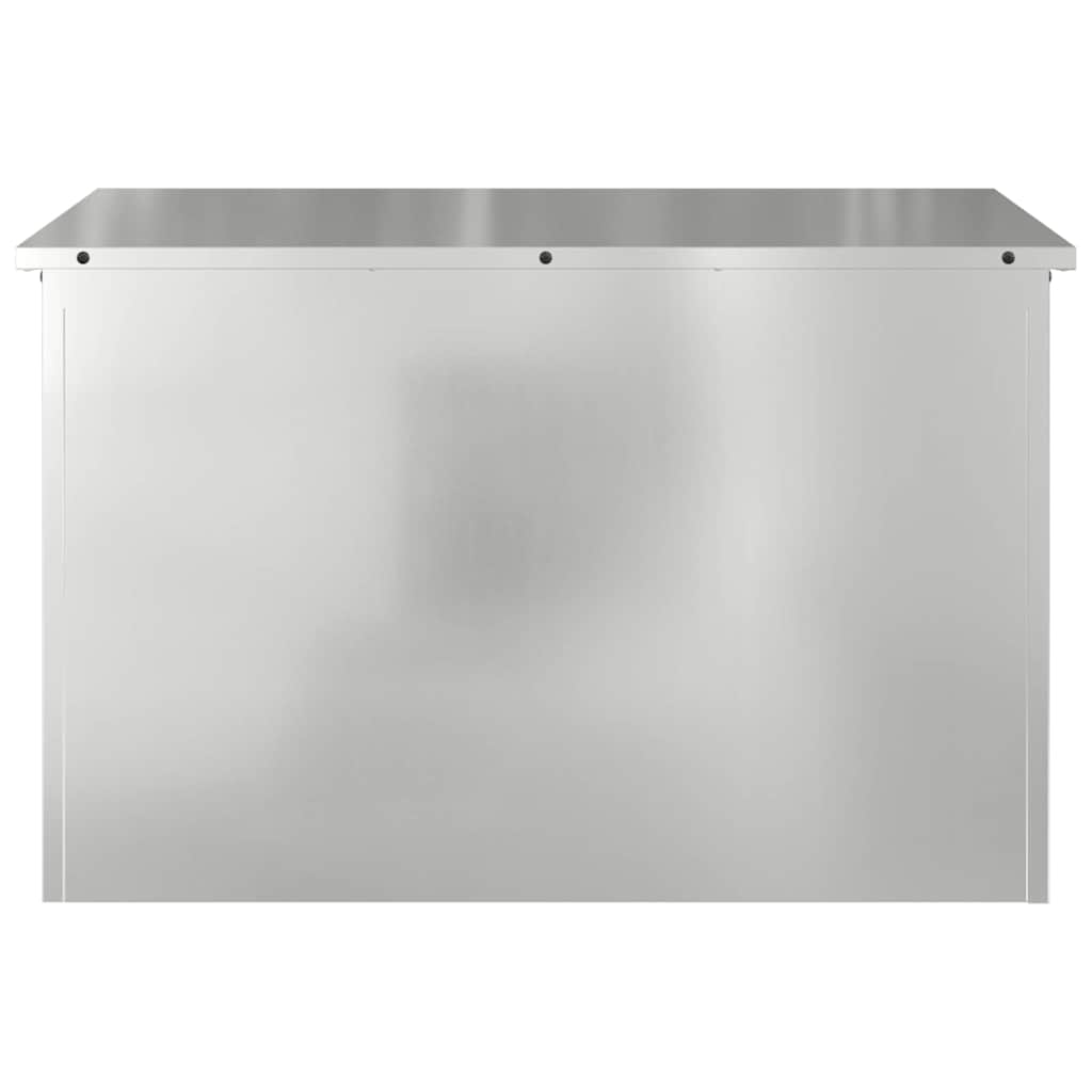 Have opbevaringspude kasse Stål 80 x 50,5 x 50 cm 175 L Sølv