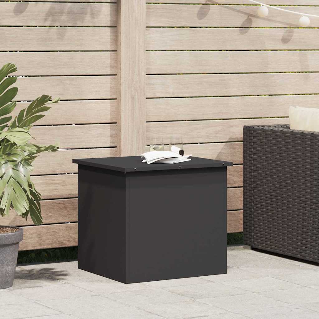 Have opbevaringspude kasse Stål 55 x 50,5 x 50 cm 117 L Sort
