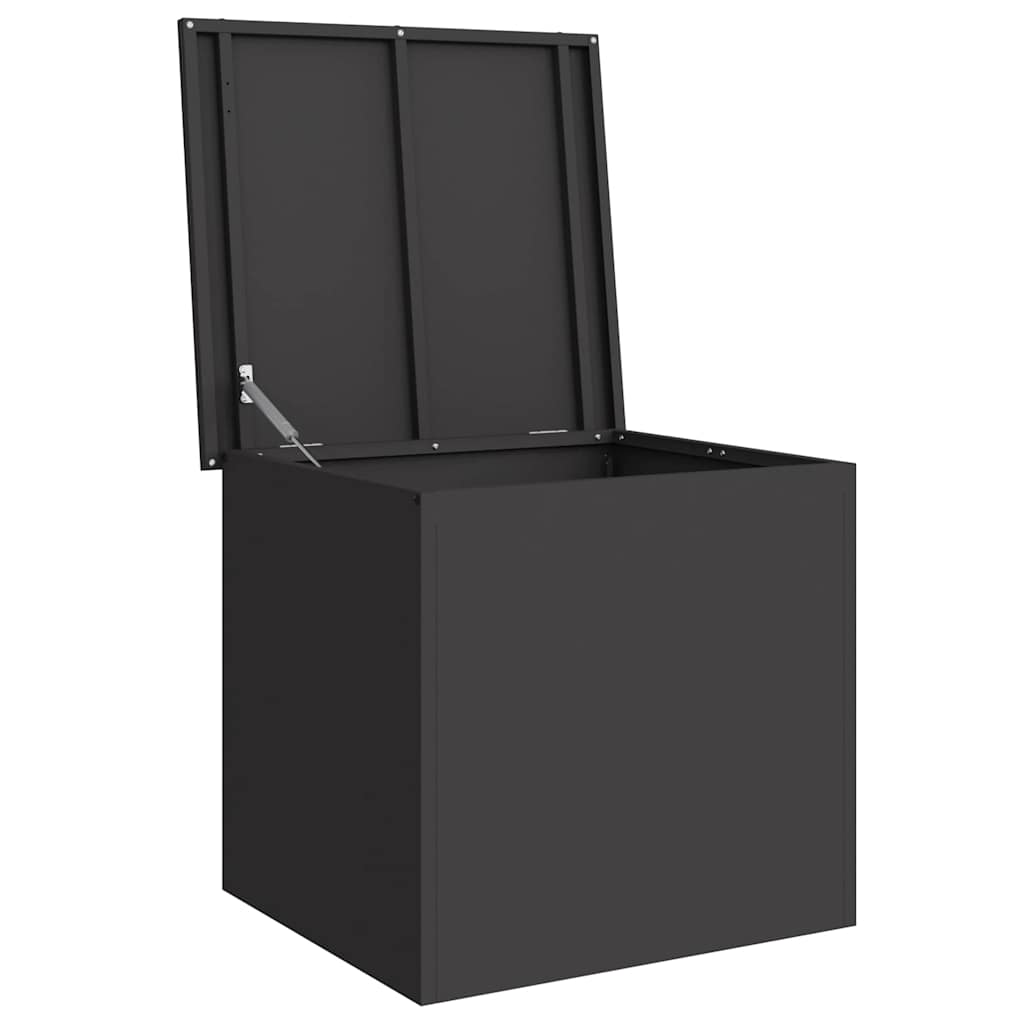 Have opbevaringspude kasse Stål 55 x 50,5 x 50 cm 117 L Sort