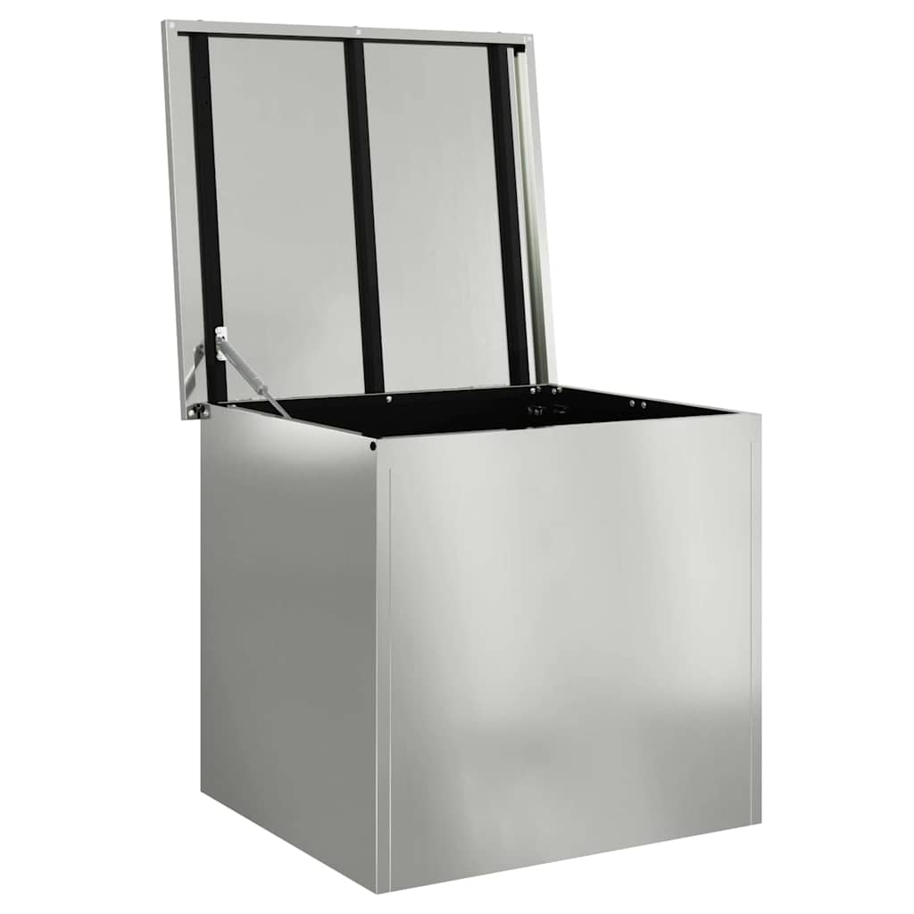 Have opbevaringspude kasse Stål 55 x 50,5 x 50 cm Sølv