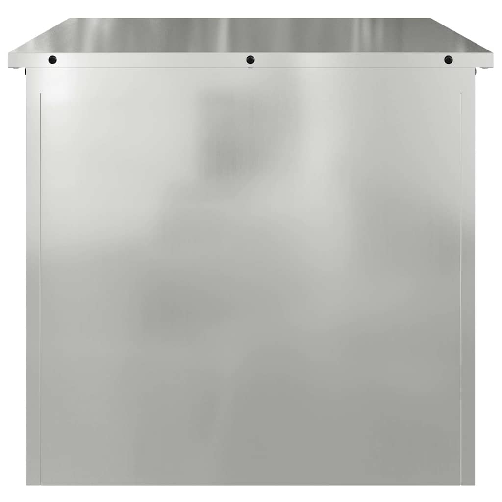 Have opbevaringspude kasse Stål 55 x 50,5 x 50 cm Sølv