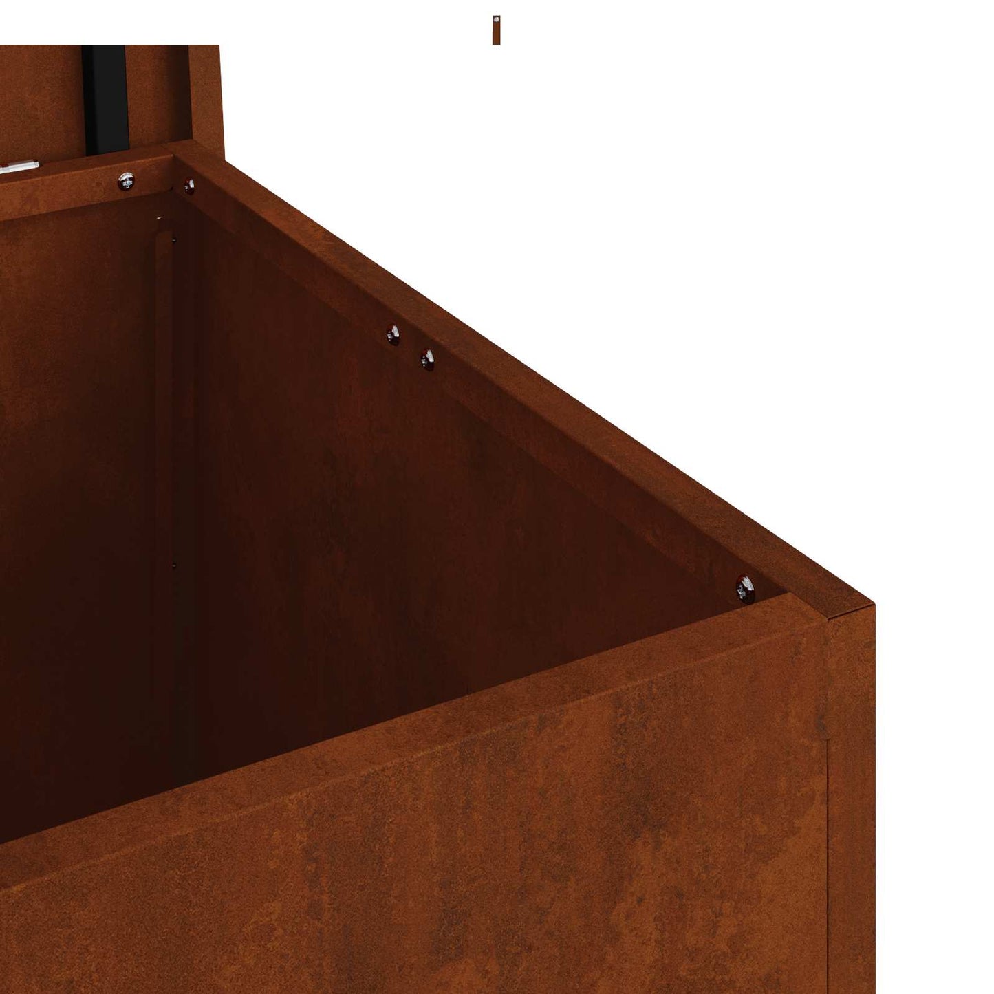Have opbevaringspude kasse Stål 55 x 50,5 x 50 cm 220 Rusten