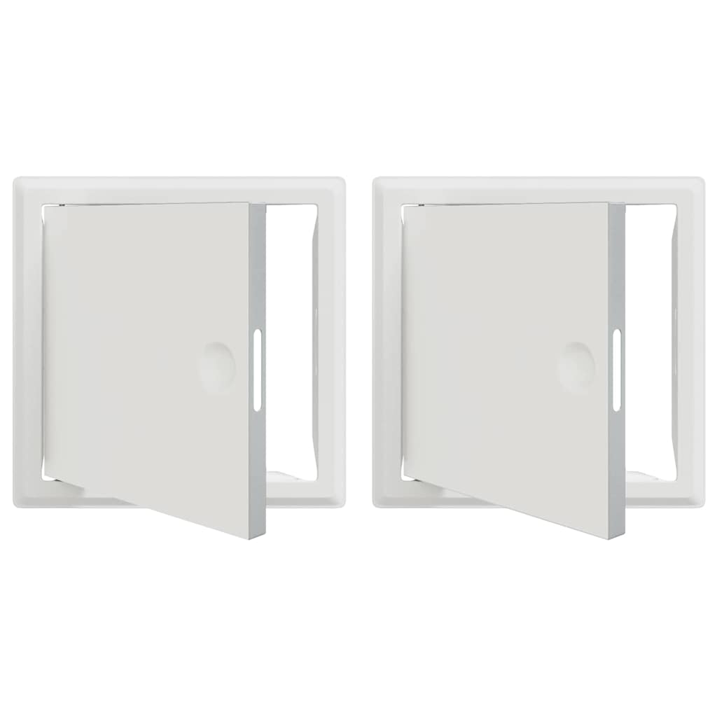 Adgangspanel 2 pcs Hvid 23 x 23 x 3 cm Stål