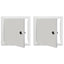 Adgangspanel 2 pcs Hvid 23 x 23 x 3 cm Stål