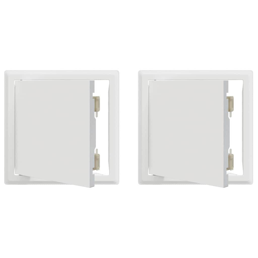 Adgangspanel 2 pcs Hvid 23 x 23 x 3 cm Stål