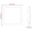 Adgangspanel 2 pcs Hvid 23 x 23 x 3 cm Stål