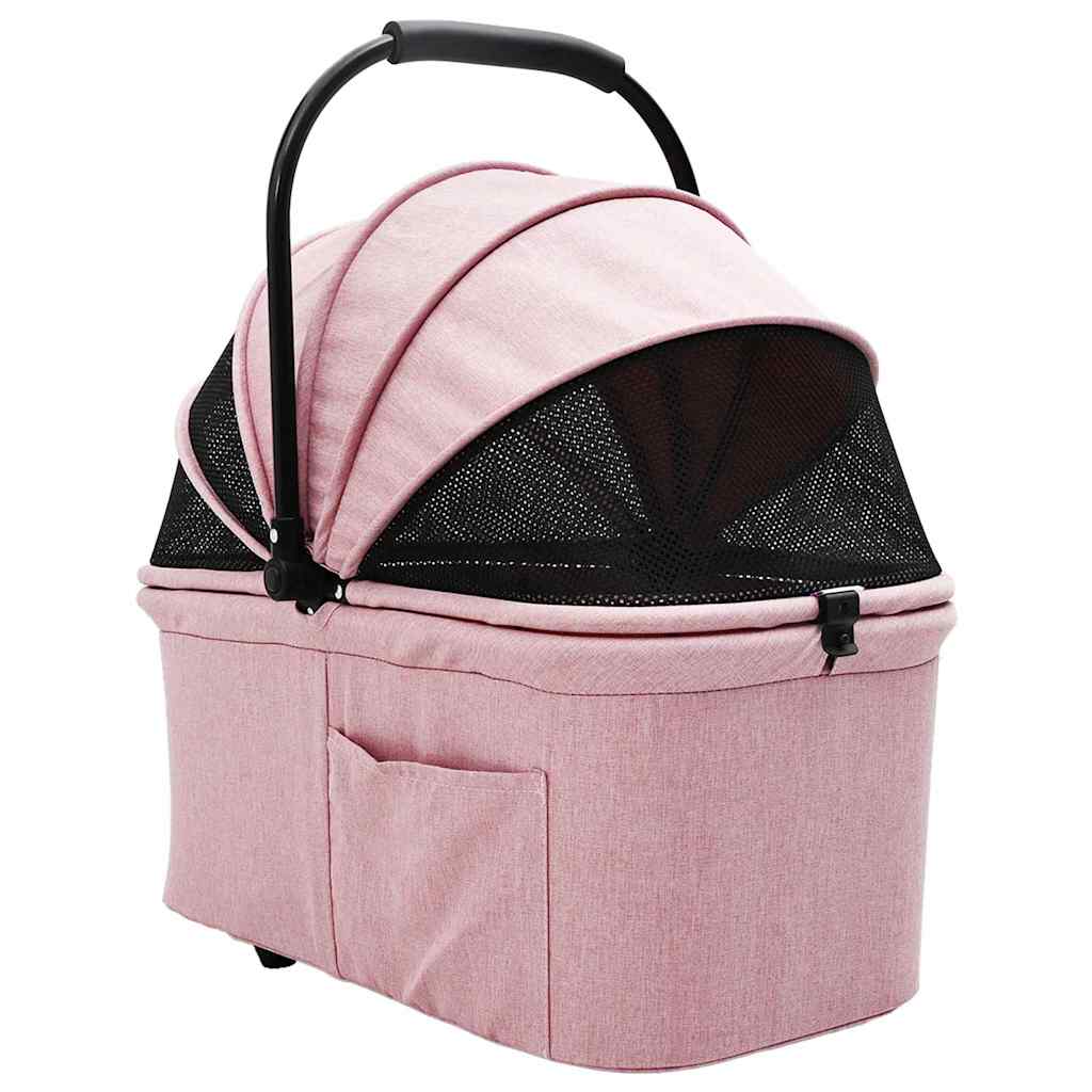 Sammenklappelig kæledyrsvogn Lyserød 81 x 47 x 99 cm Polyester