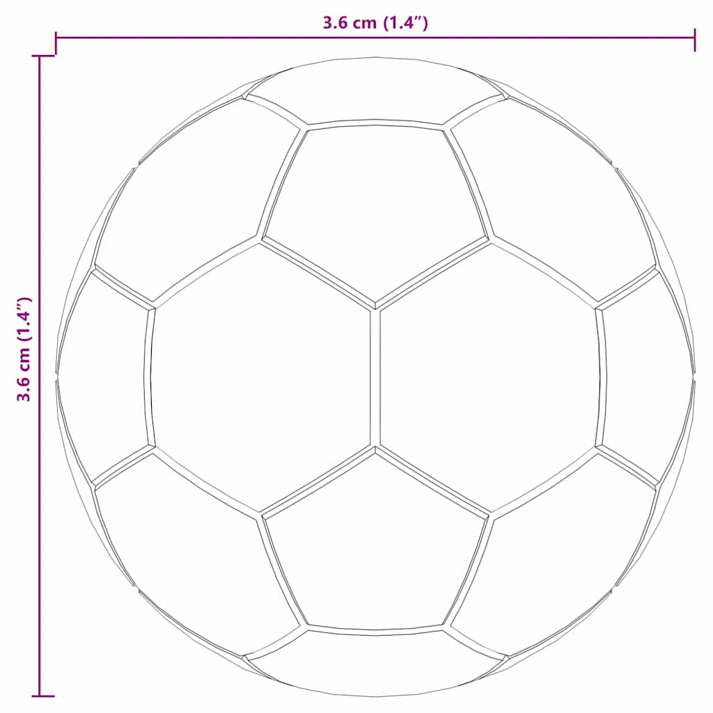 Bordfodbold 12 pcs Hvid 3,6 x 3,6 cm Polypropylen