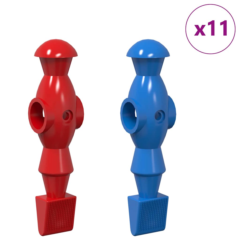 Fodboldbord Spillere 22 pcs Blå og Rød 2,4 x 2,1 x 9,7 cm PP