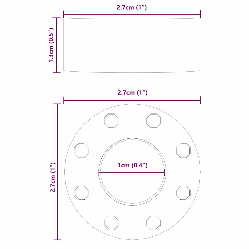 Foosball Bord Bumper 16 pcs Sort 2,7 x 2,7 x 1,3 cm TPE
