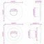 Bordfodboldbæringer 10 pcs Sort 5 x 5 x 2,8 cm PP