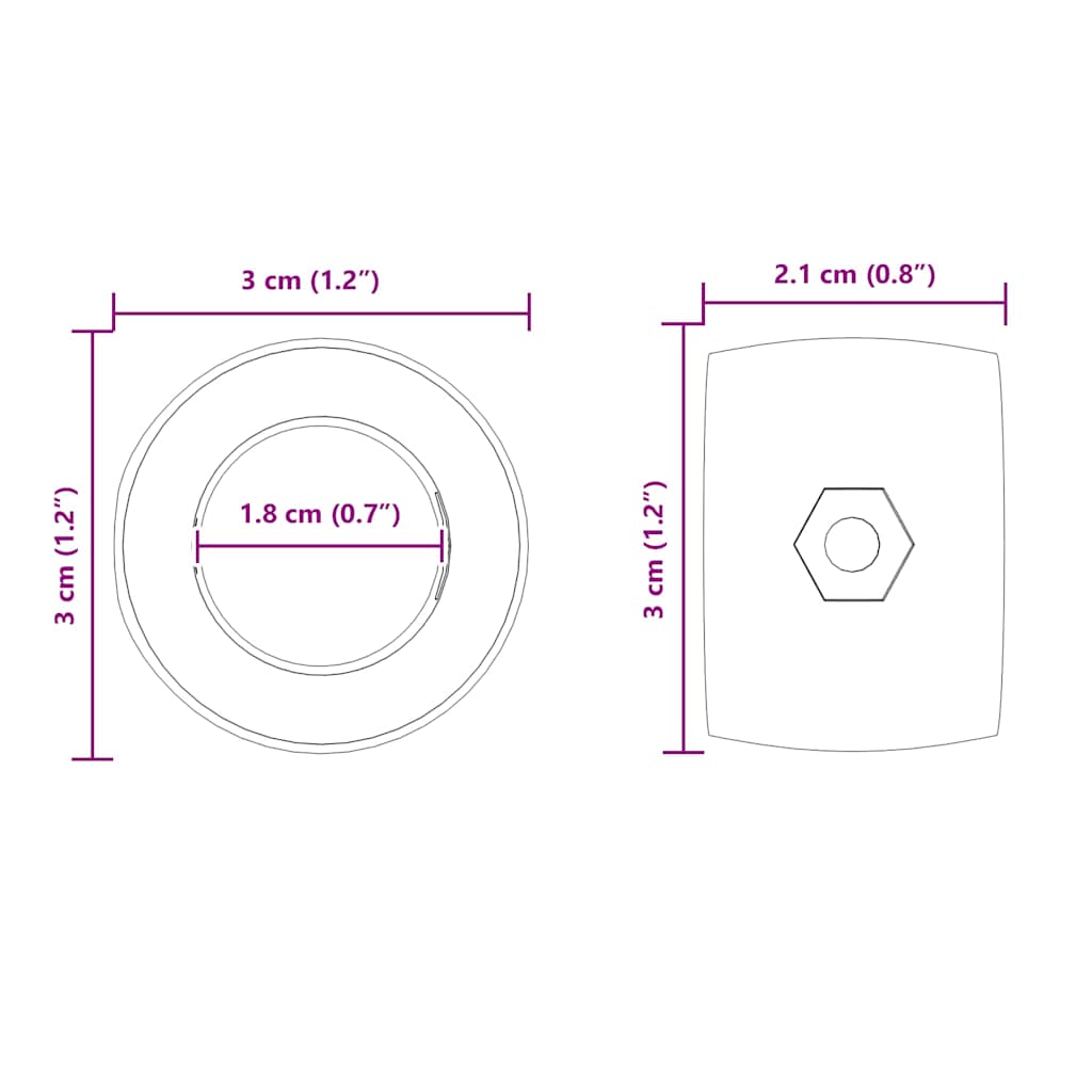 Bordfodboldbæringer 10 pcs Sort 3 x 3 x 2,1 cm PP